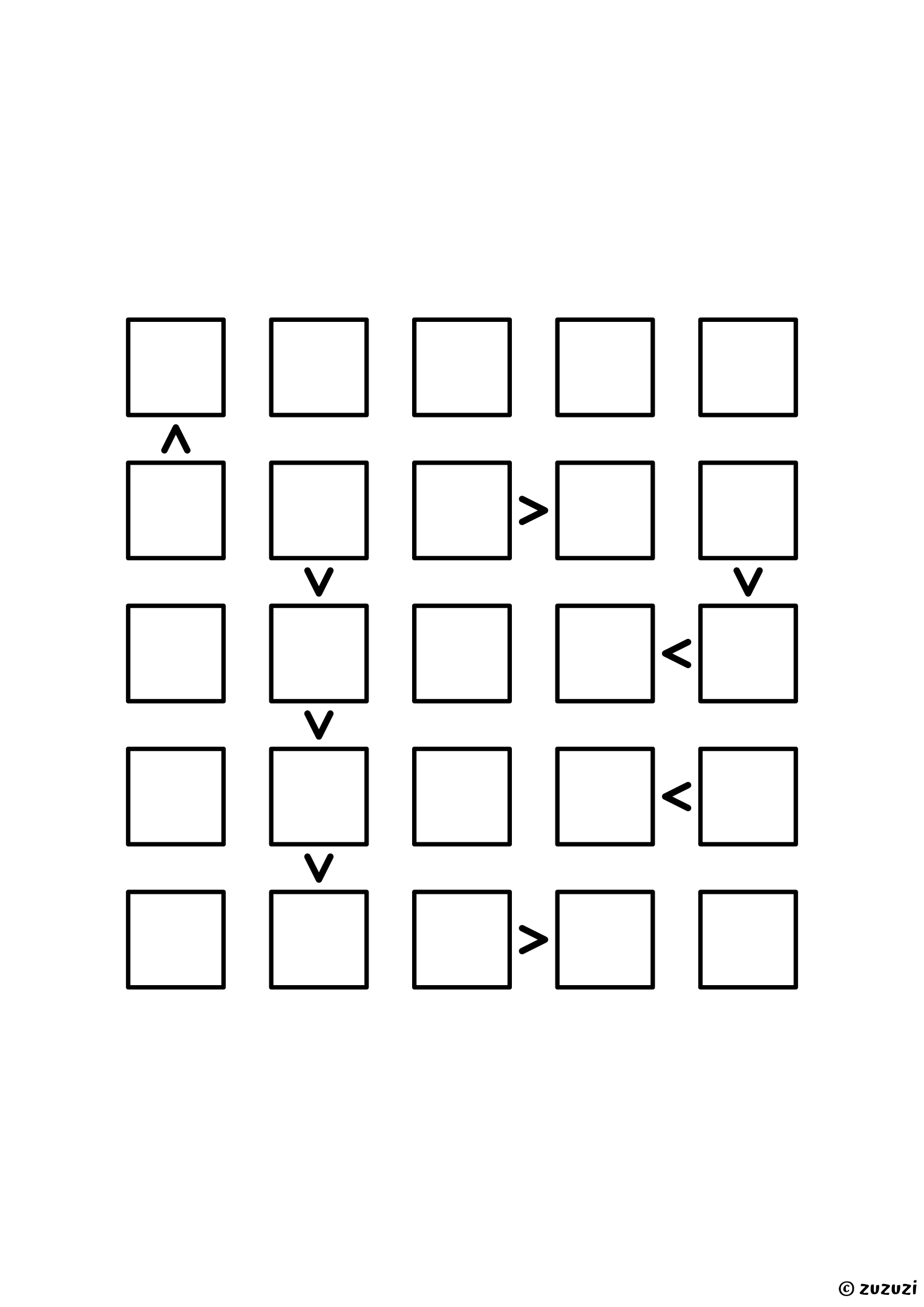 Intermediate 5x5 futoshiki puzzle with inequality signs between neighboring cells. Digits 1 to 5, one solution. Variant 6.