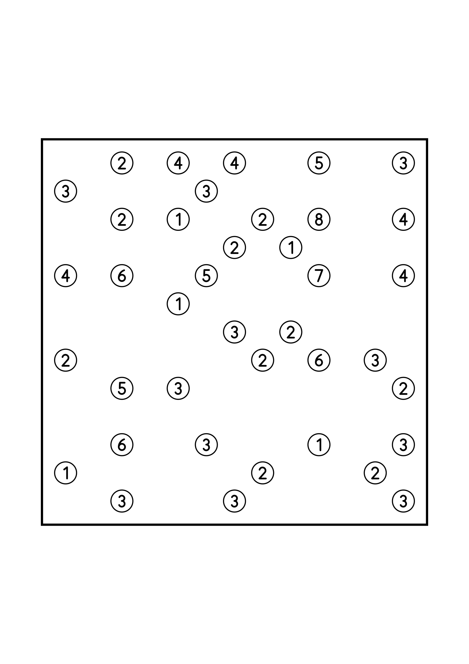 Easy 13x13 hashi, solved by counting the bridges each island needs, one puzzle on the page. Level: Easy. Variant 1.
