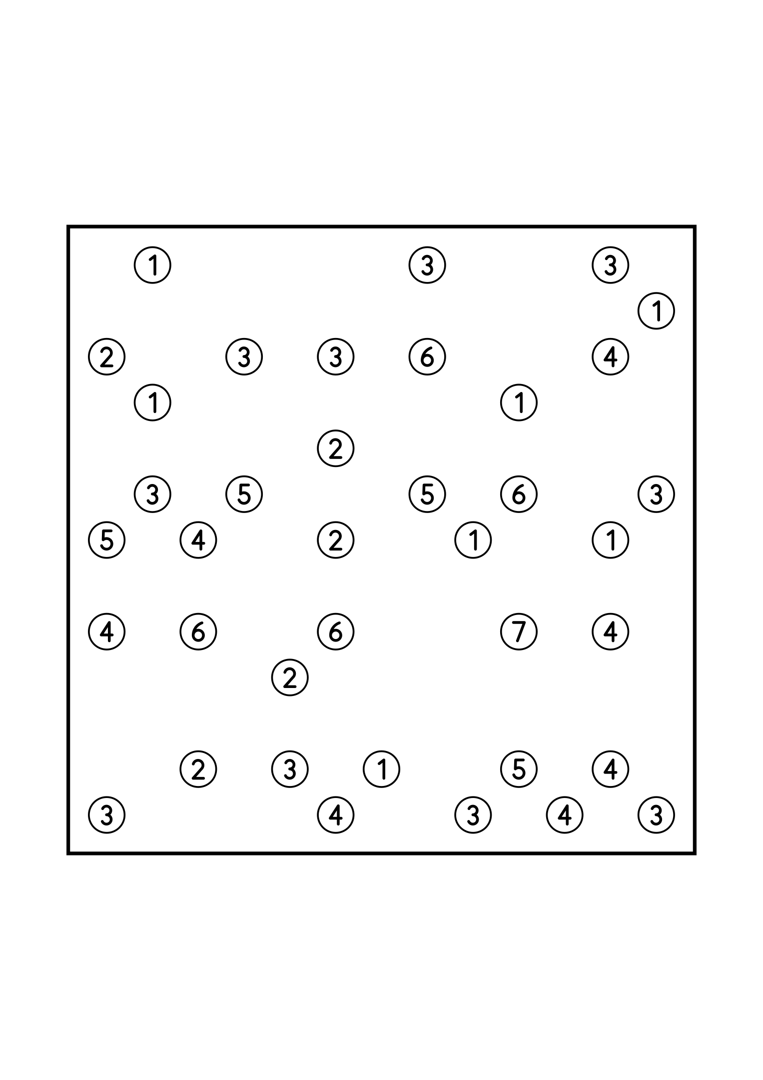 Easy 13x13 hashi, solved by counting the bridges each island needs, one puzzle on the page. Level: Easy. Variant 4.