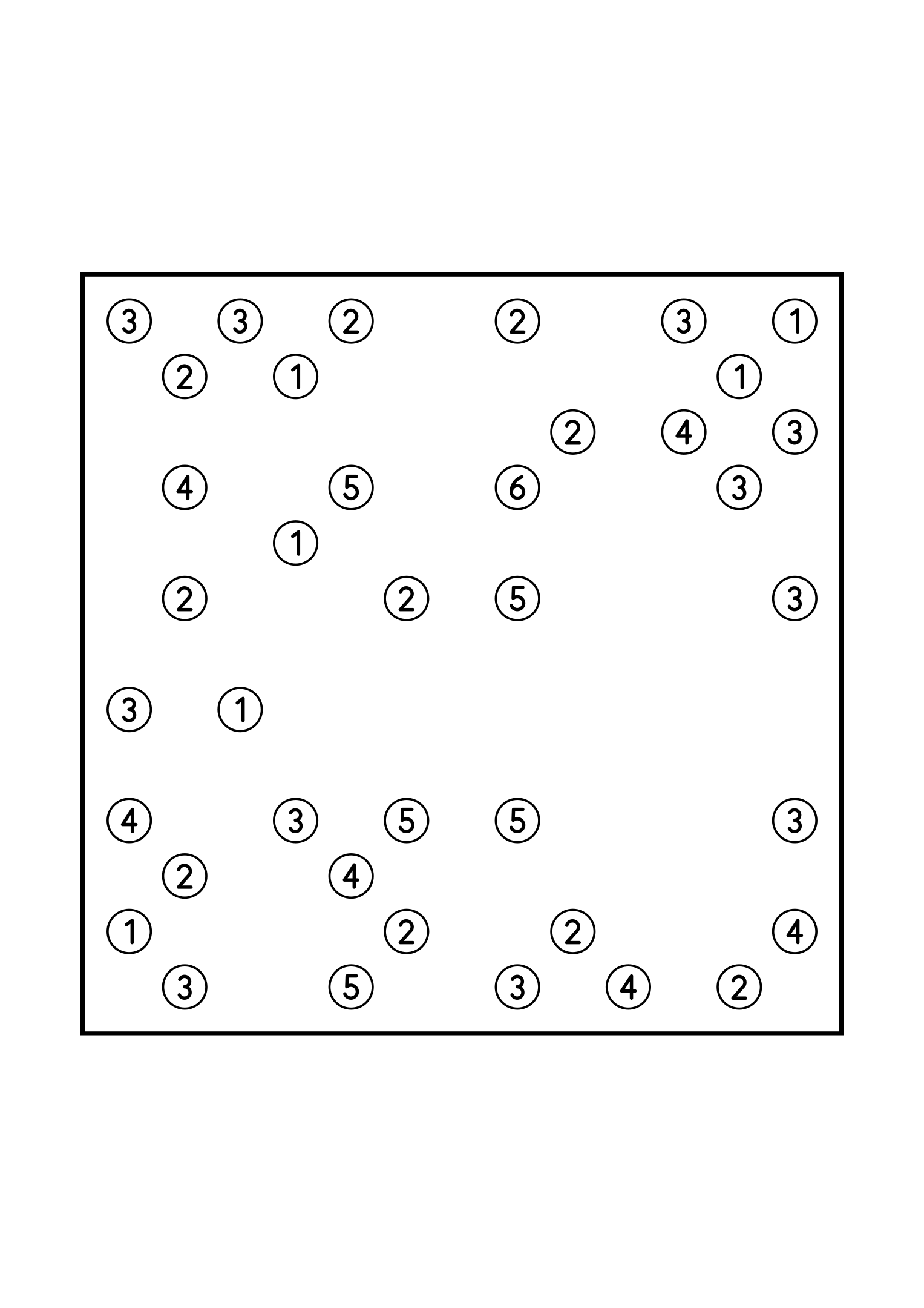 Easy 13x13 hashi, solved by counting the bridges each island needs, one puzzle on the page. Level: Easy. Variant 5.