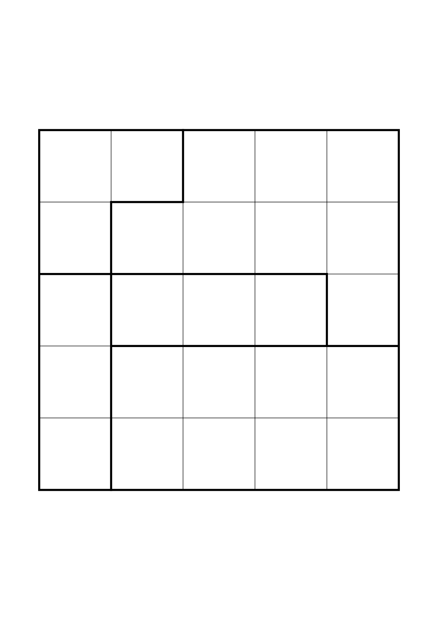Easy 5x5 star battle, solved one region, row or column at a time, one large grid on the page. Level: Easy. Variant 2.