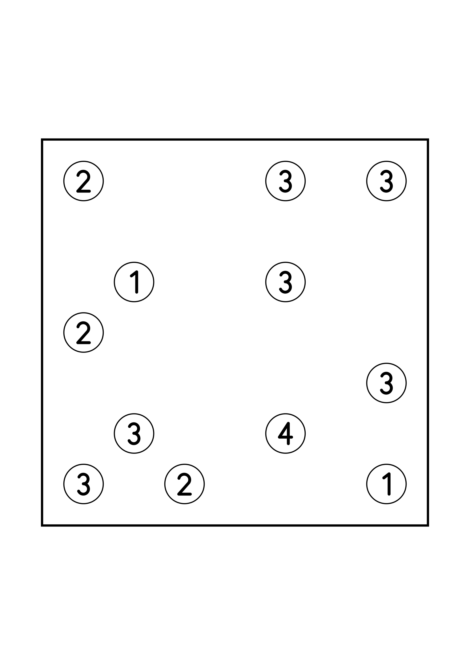 Easy 7x7 hashi, solved by counting the bridges each island needs, one puzzle on the page. Level: Easy. Variant 3.