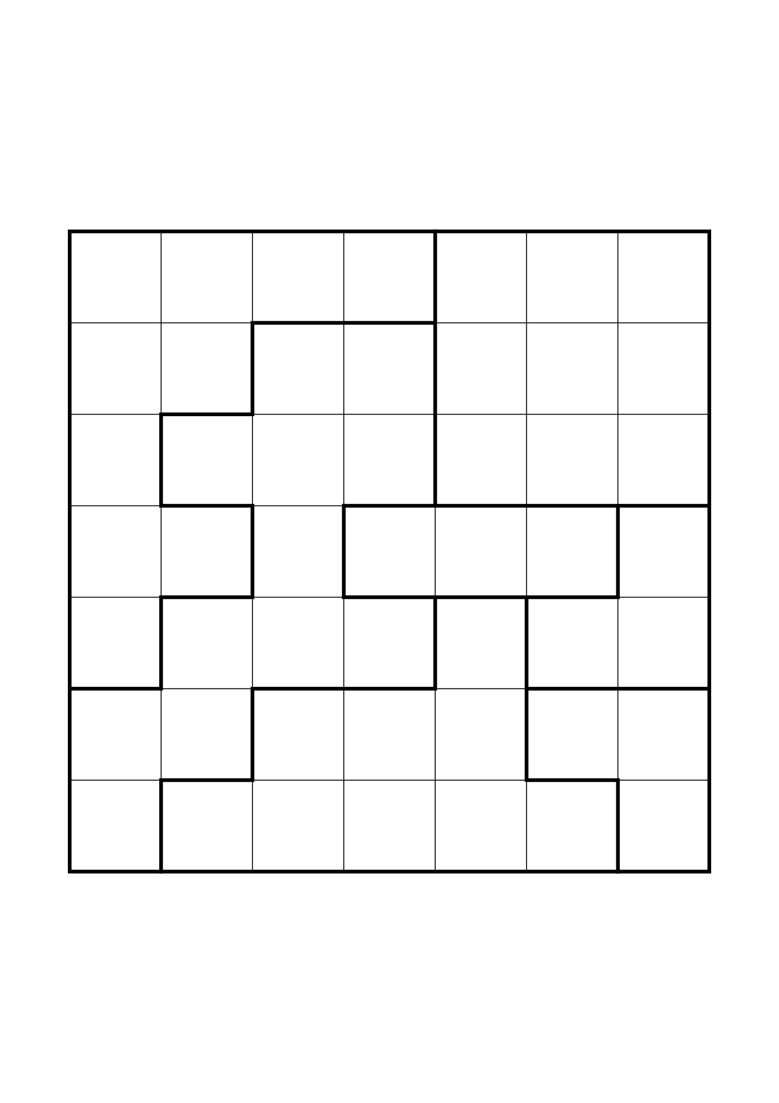 Easy 7x7 star battle, solved one region, row or column at a time, one large grid on the page. Level: Easy. Variant 1.