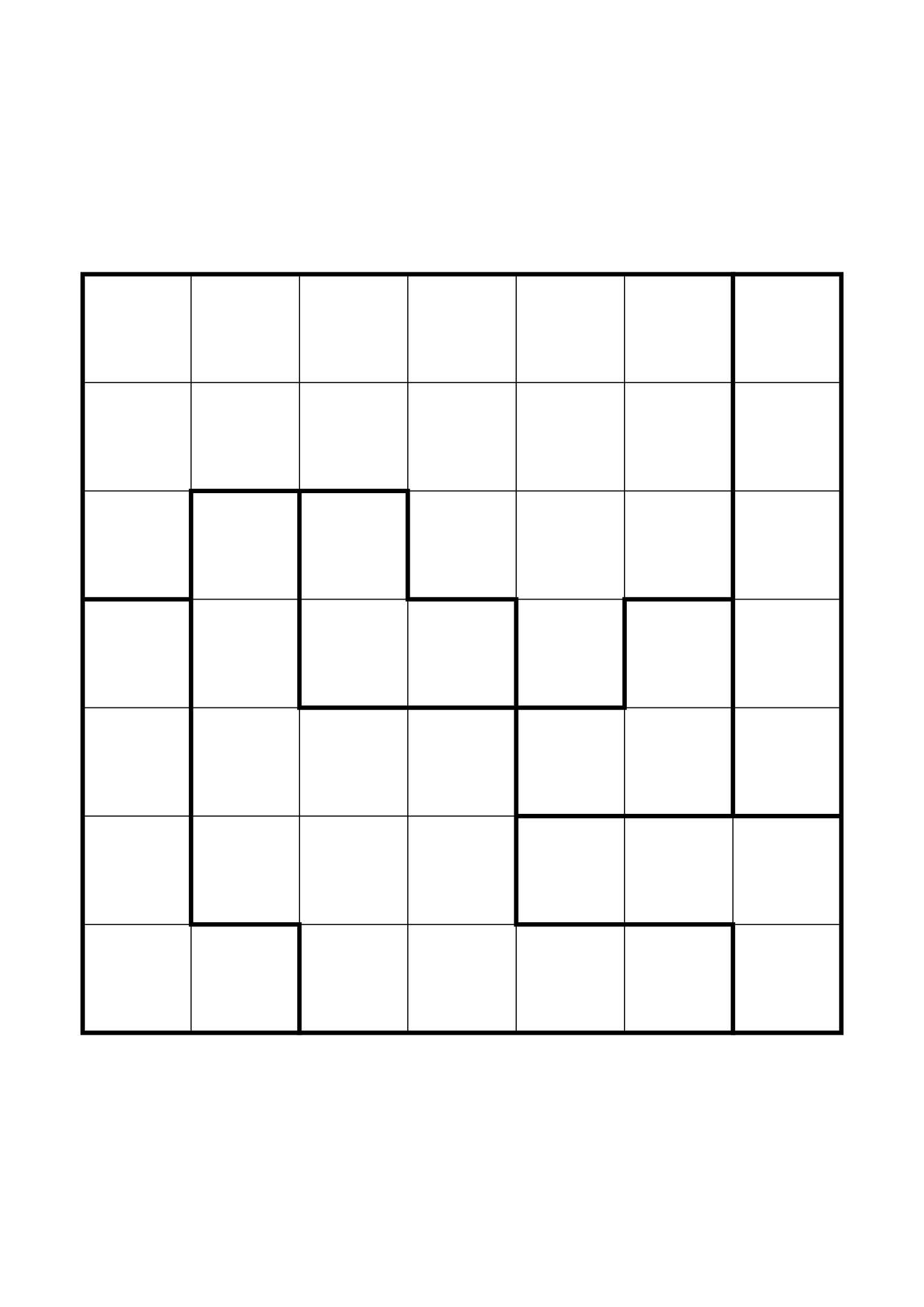 Easy 7x7 star battle, solved one region, row or column at a time, one large grid on the page. Level: Easy. Variant 2.