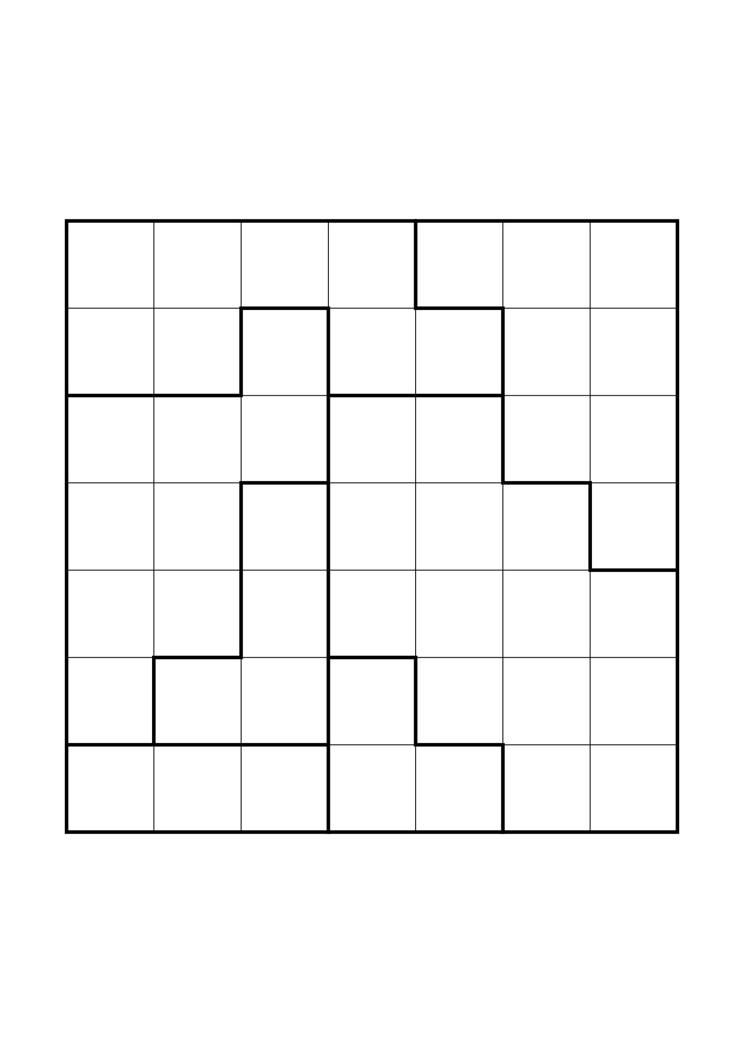 Easy 7x7 star battle, solved one region, row or column at a time, one large grid on the page. Level: Easy. Variant 5.