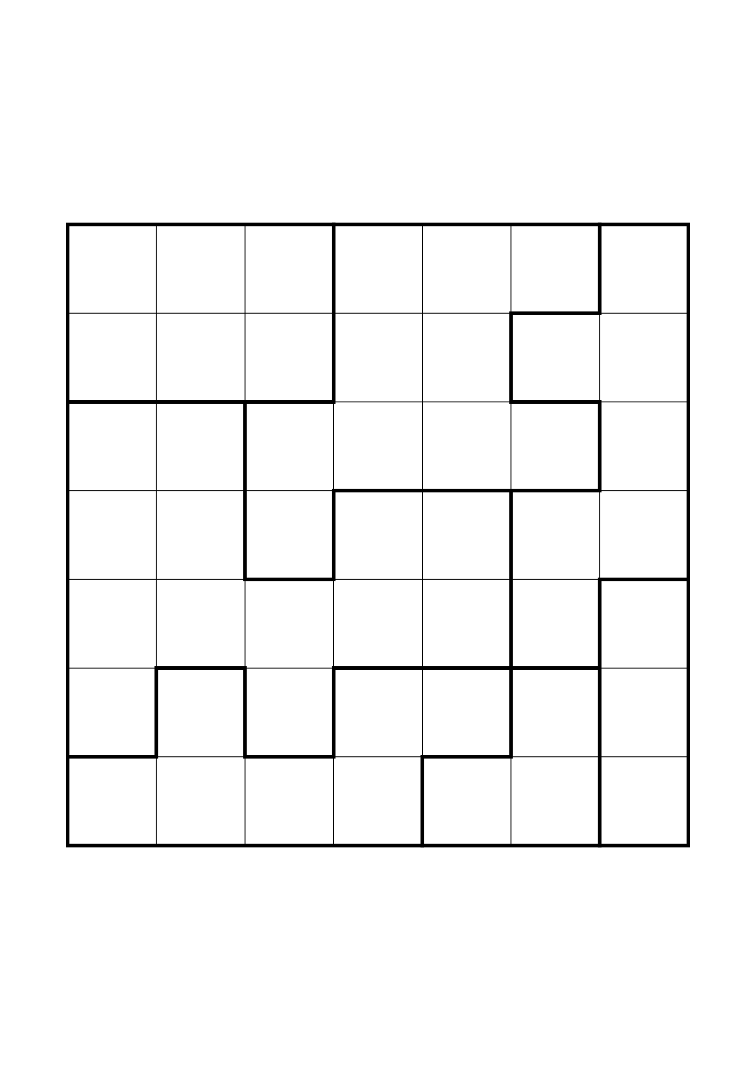 Easy 7x7 star battle, solved one region, row or column at a time, one large grid on the page. Level: Easy. Variant 6.