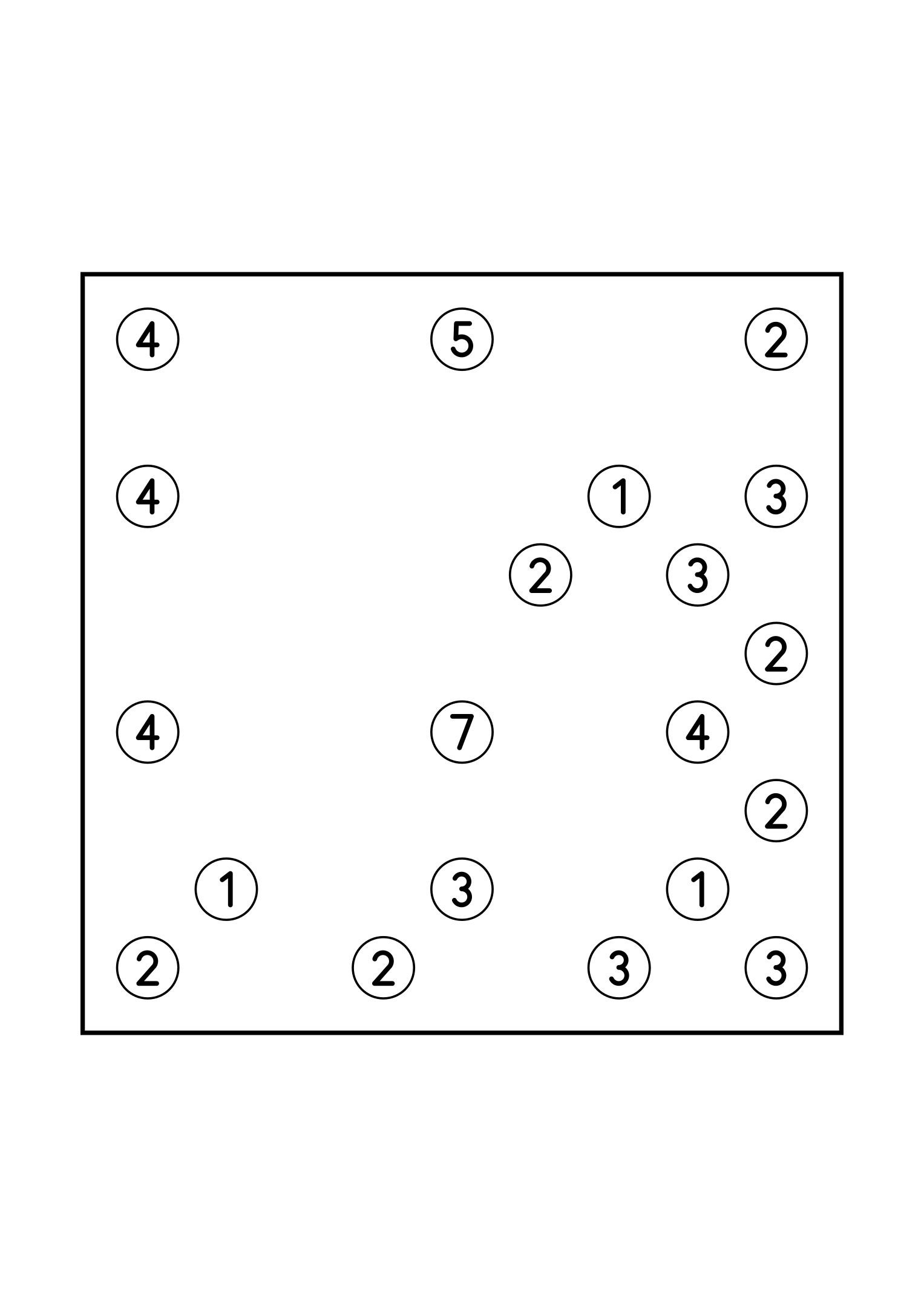 Easy 9x9 hashi, solved by counting the bridges each island needs, one puzzle on the page. Level: Easy. Variant 8.