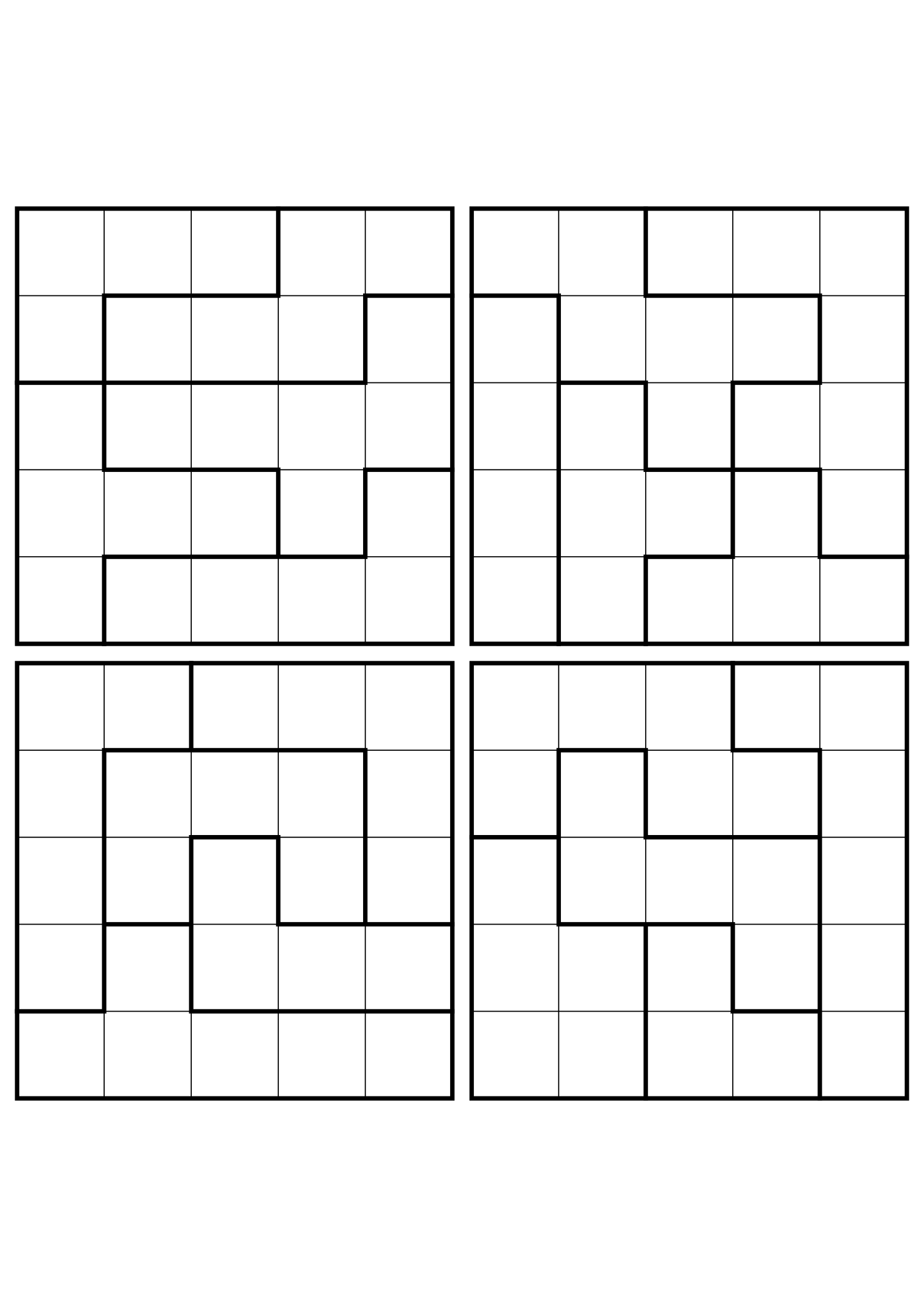 Four hard 5x5 star battle grids with stars to test in your head. Level: Hard, 4 puzzles per page. Variant 3.