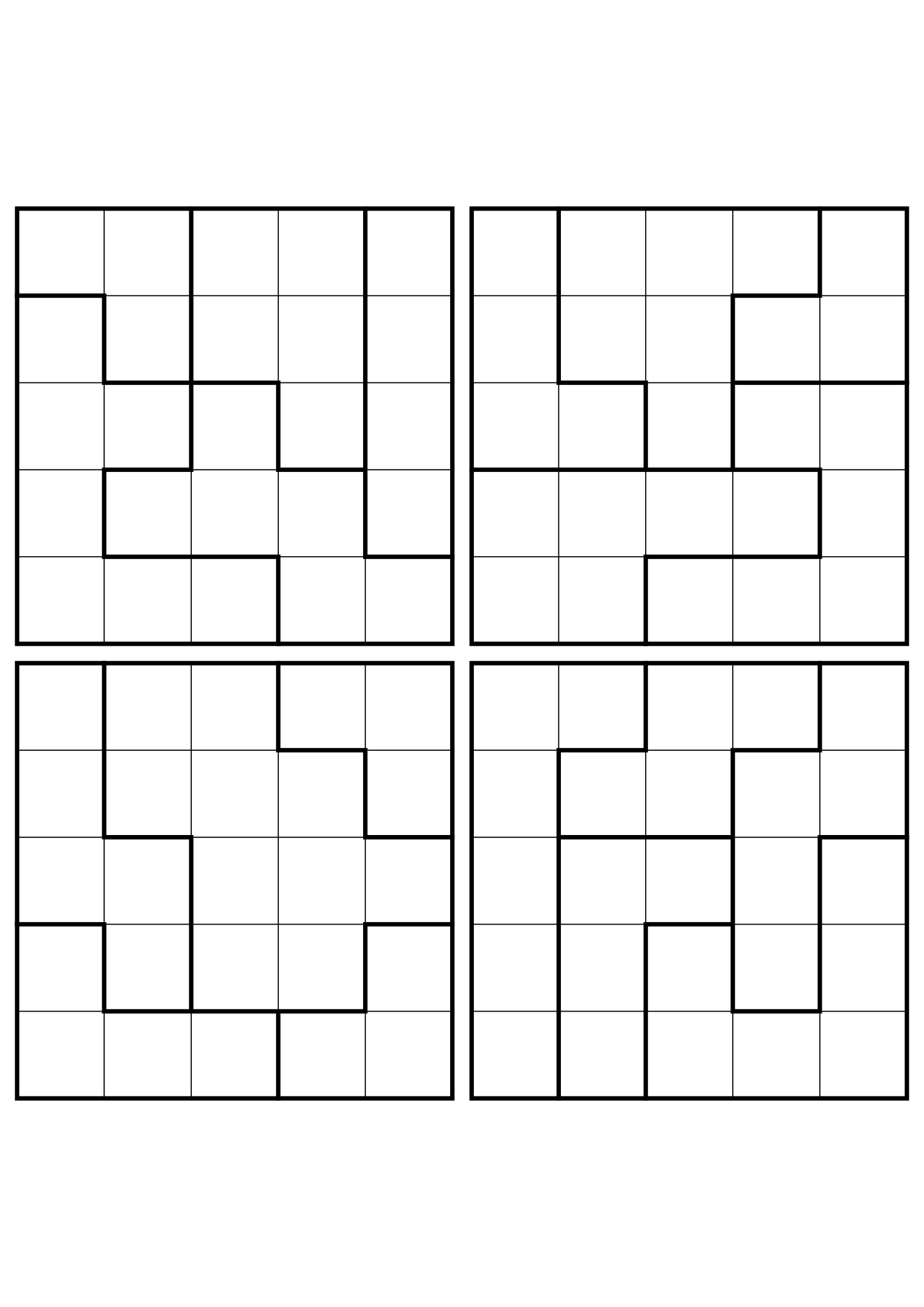 Four hard 5x5 star battle grids with stars to test in your head. Level: Hard, 4 puzzles per page. Variant 7.