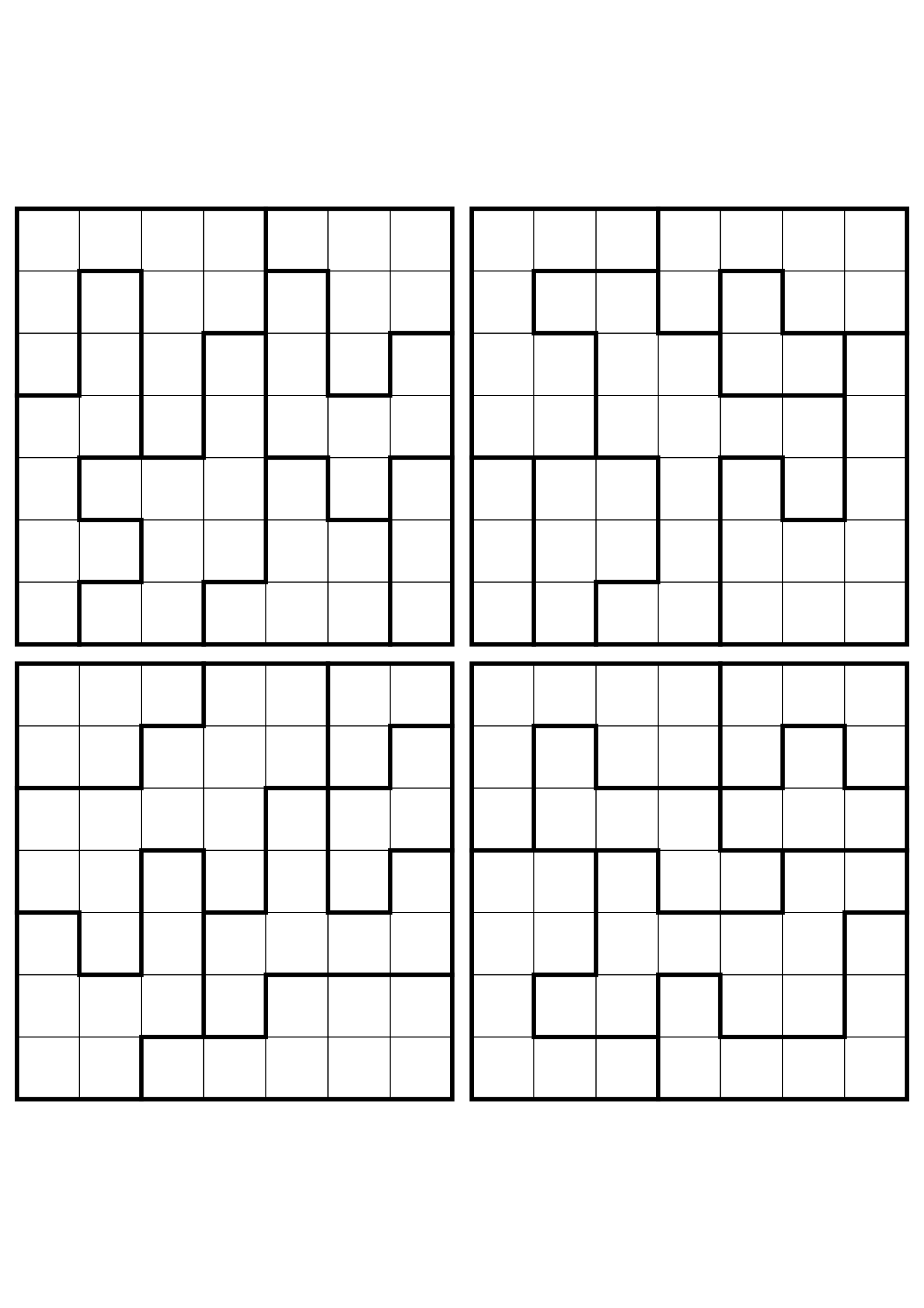 Four hard 7x7 star battle grids with stars to test in your head. Level: Hard, 4 puzzles per page. Variant 1.