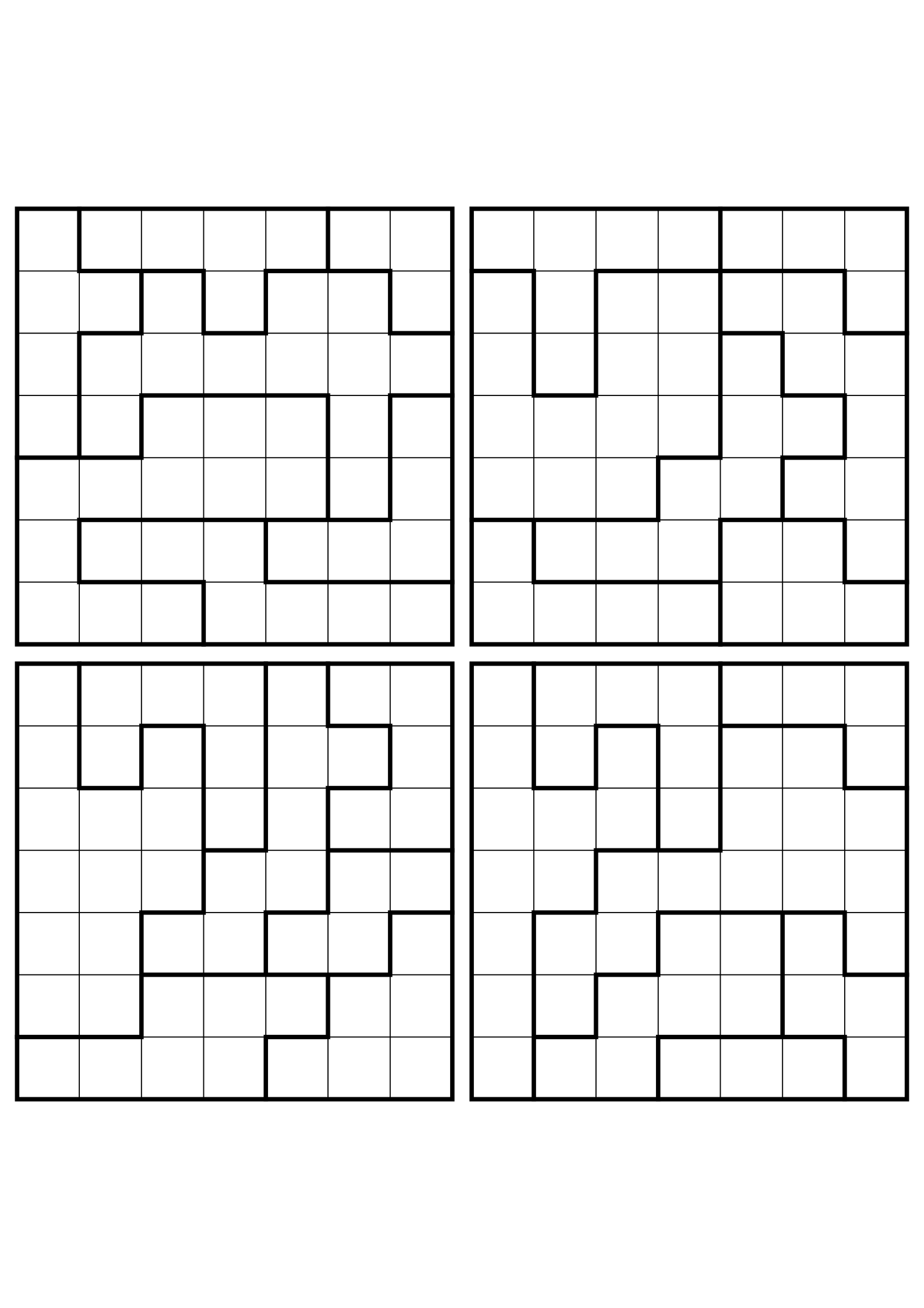 Four hard 7x7 star battle grids with stars to test in your head. Level: Hard, 4 puzzles per page. Variant 3.