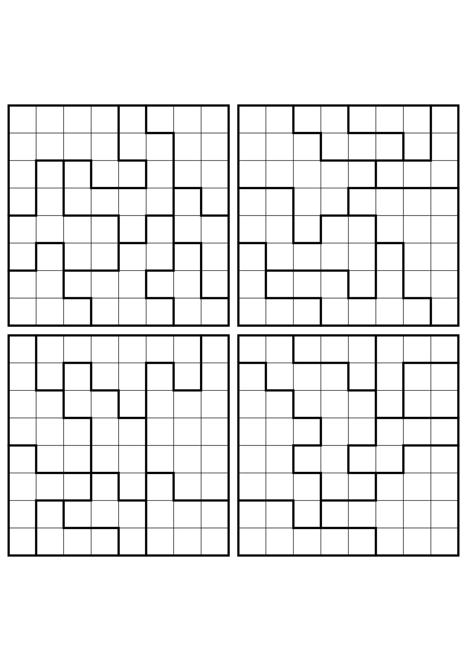 Four hard 8x8 star battle grids with stars to test in your head. Level: Hard, 4 puzzles per page. Variant 1.