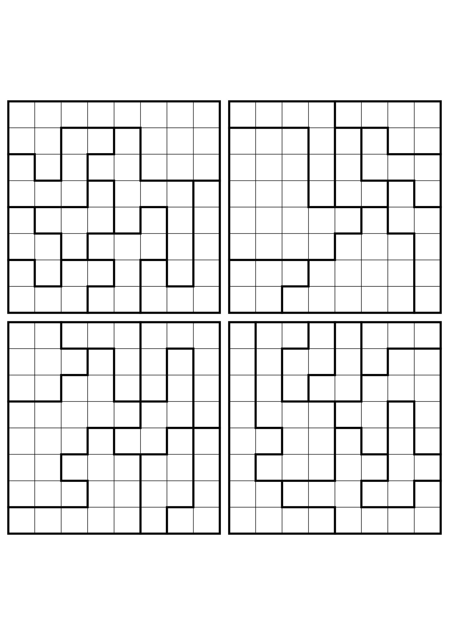 Four hard 8x8 star battle grids with stars to test in your head. Level: Hard, 4 puzzles per page. Variant 4.