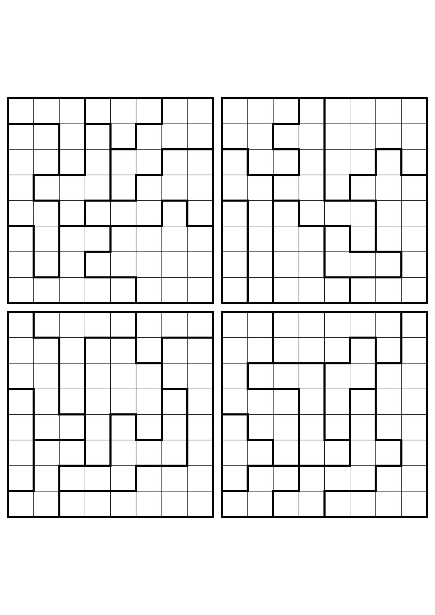 Four hard 8x8 star battle grids with stars to test in your head. Level: Hard, 4 puzzles per page. Variant 6.