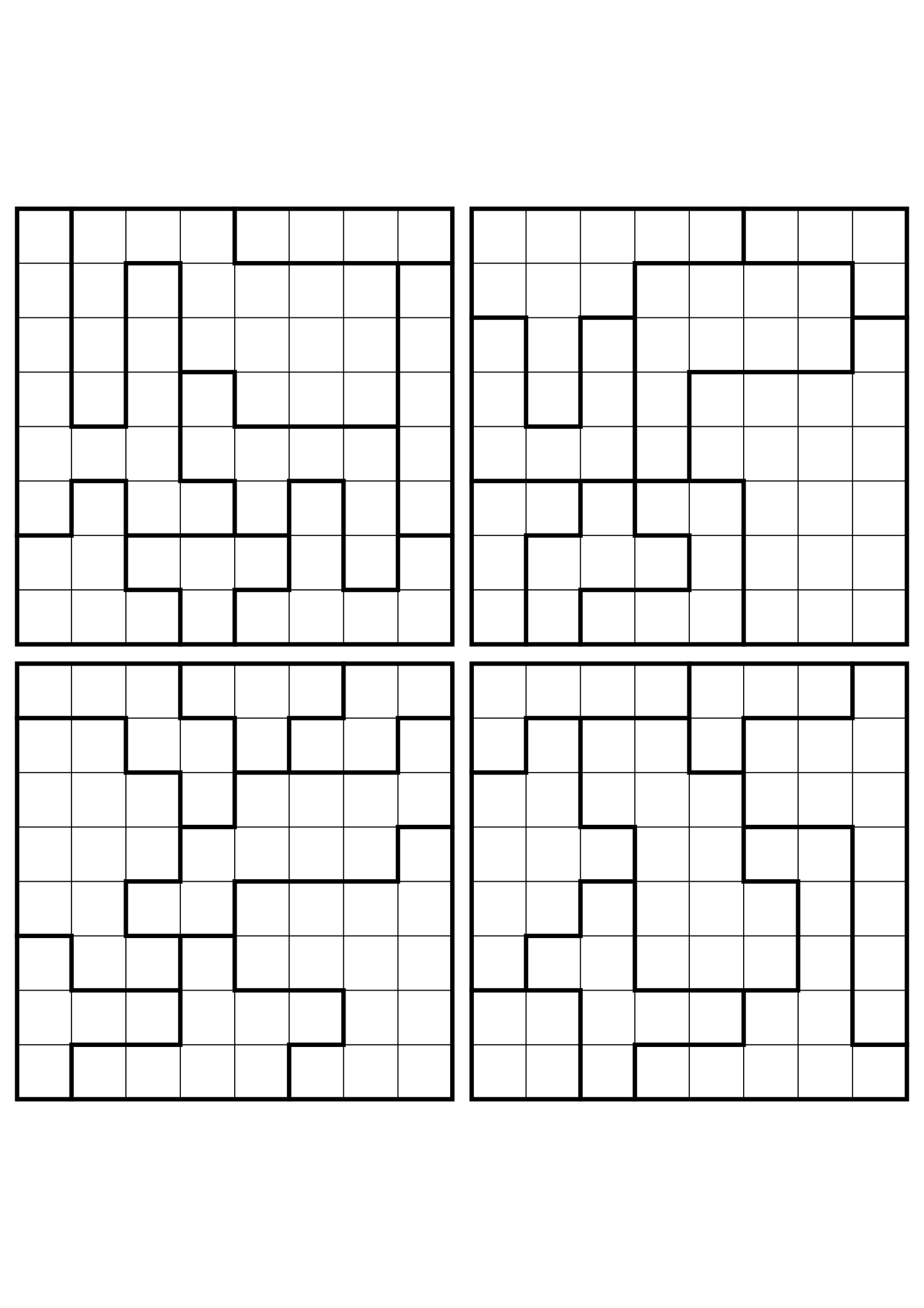 Four hard 8x8 star battle grids with stars to test in your head. Level: Hard, 4 puzzles per page. Variant 7.