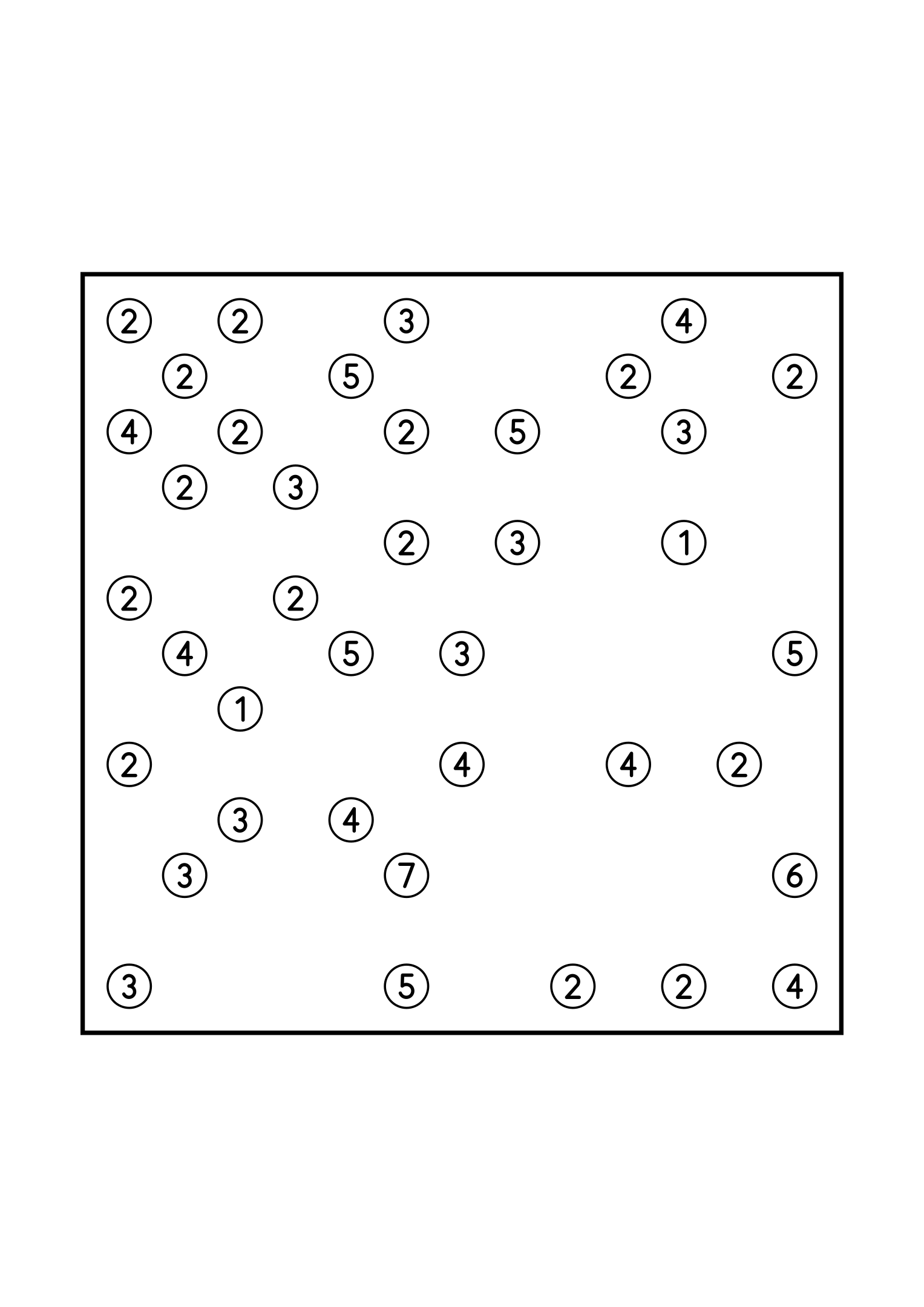 Hard 13x13 hashi, where a bridge sometimes has to be tried in your head, one puzzle on the page. Level: Hard. Variant 3.