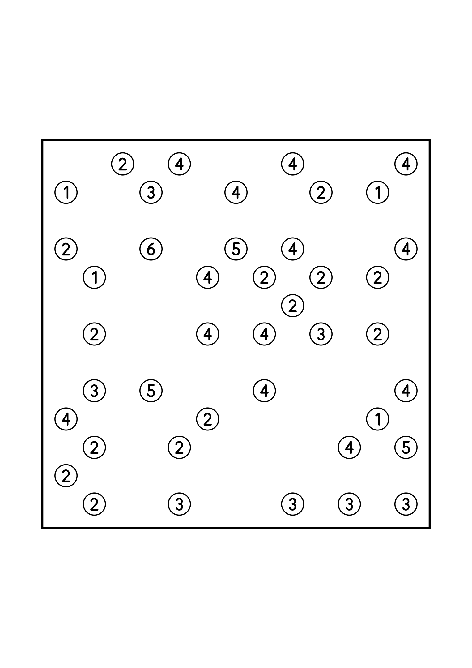 Hard 13x13 hashi, where a bridge sometimes has to be tried in your head, one puzzle on the page. Level: Hard. Variant 5.