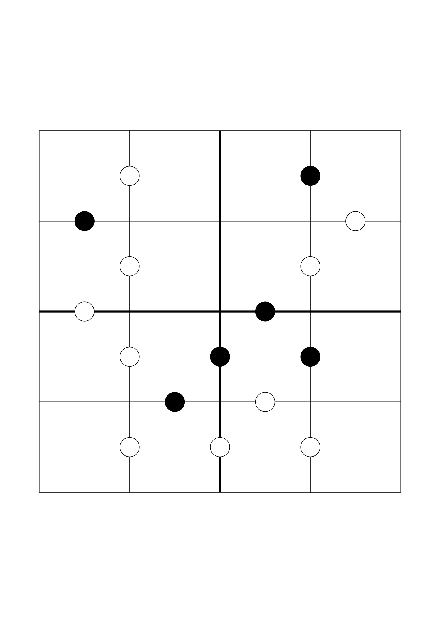Hard 4x4 Kropki on its own page: given digits only where logic needs them, often none. Variant 2.