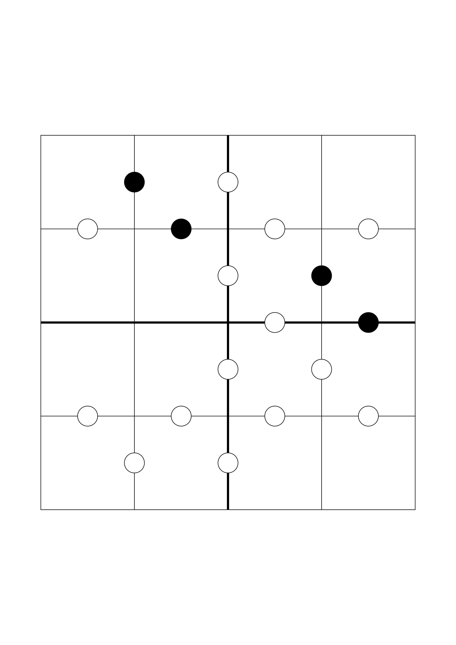 Hard 4x4 Kropki on its own page: given digits only where logic needs them, often none. Variant 3.