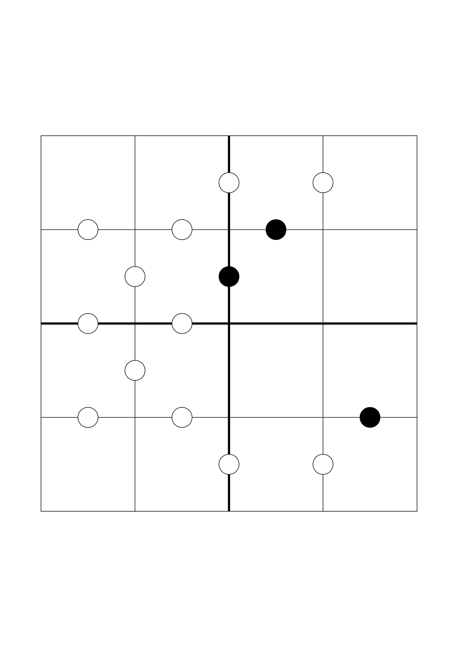 Hard 4x4 Kropki on its own page: given digits only where logic needs them, often none. Variant 6.