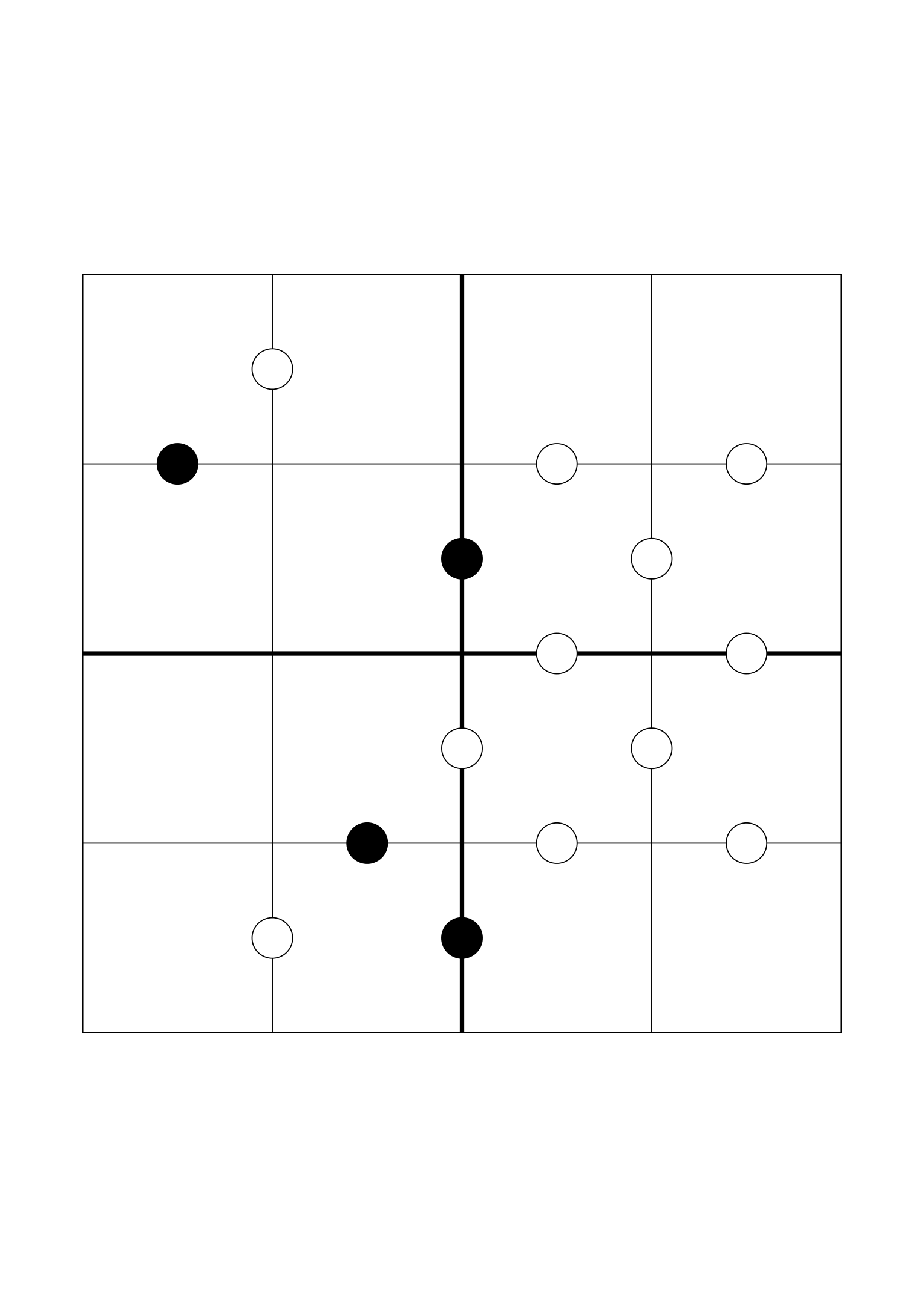 Hard 4x4 Kropki on its own page: given digits only where logic needs them, often none. Variant 7.