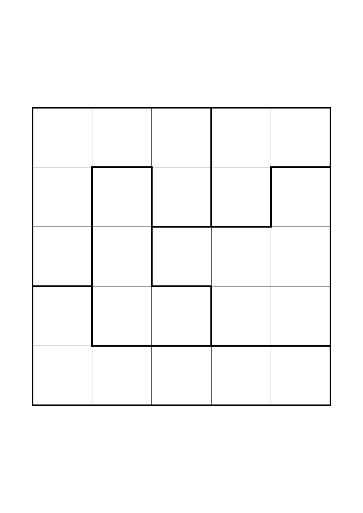 Hard 5x5 star battle, where a star sometimes has to be tried in your head, one large grid on the page. Level: Hard. Variant 6.