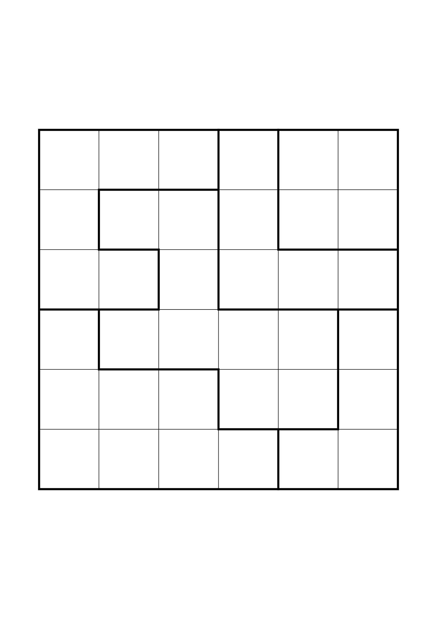 Hard 6x6 star battle, where a star sometimes has to be tried in your head, one large grid on the page. Level: Hard. Variant 2.