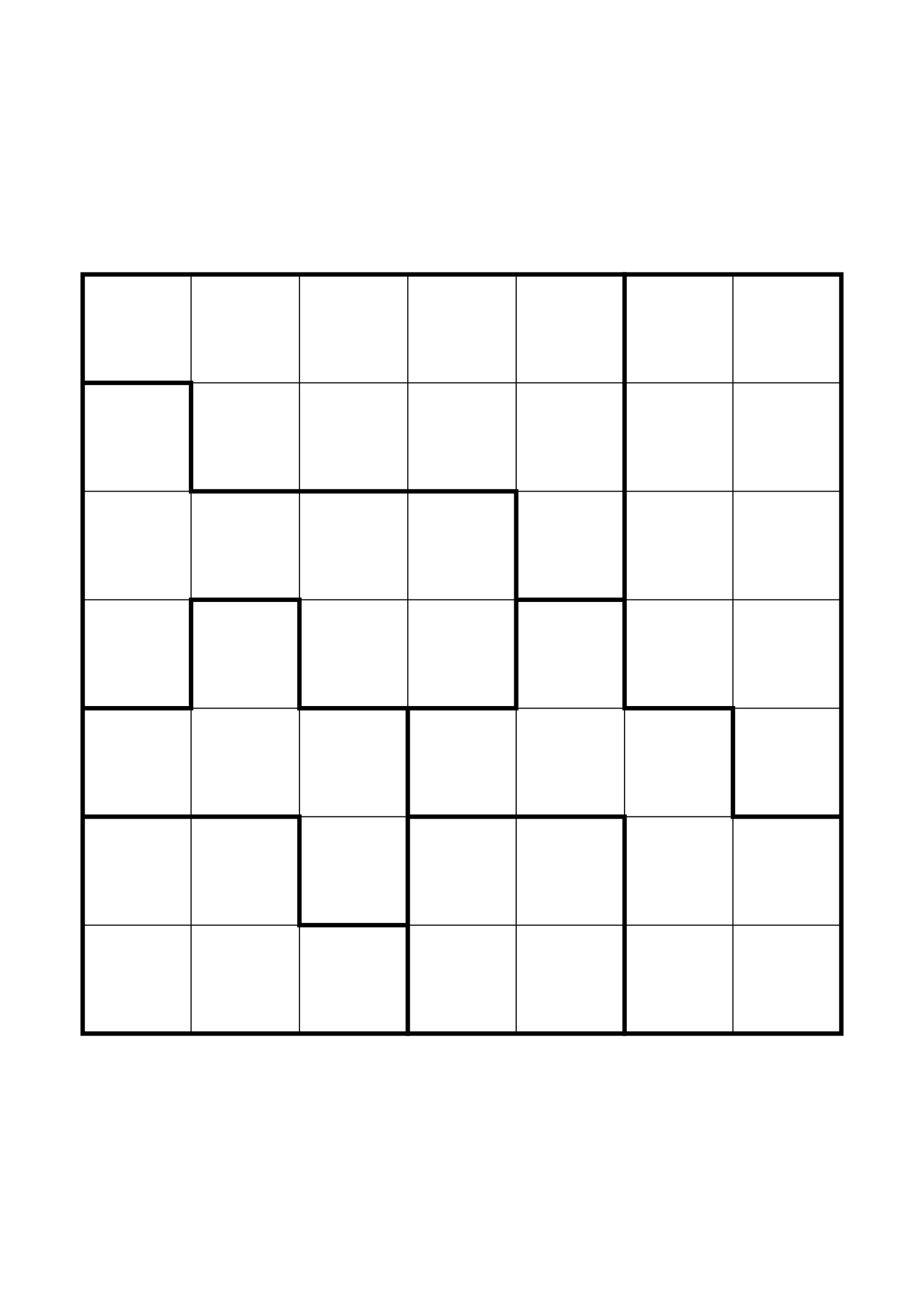 Hard 7x7 star battle, where a star sometimes has to be tried in your head, one large grid on the page. Level: Hard. Variant 1.