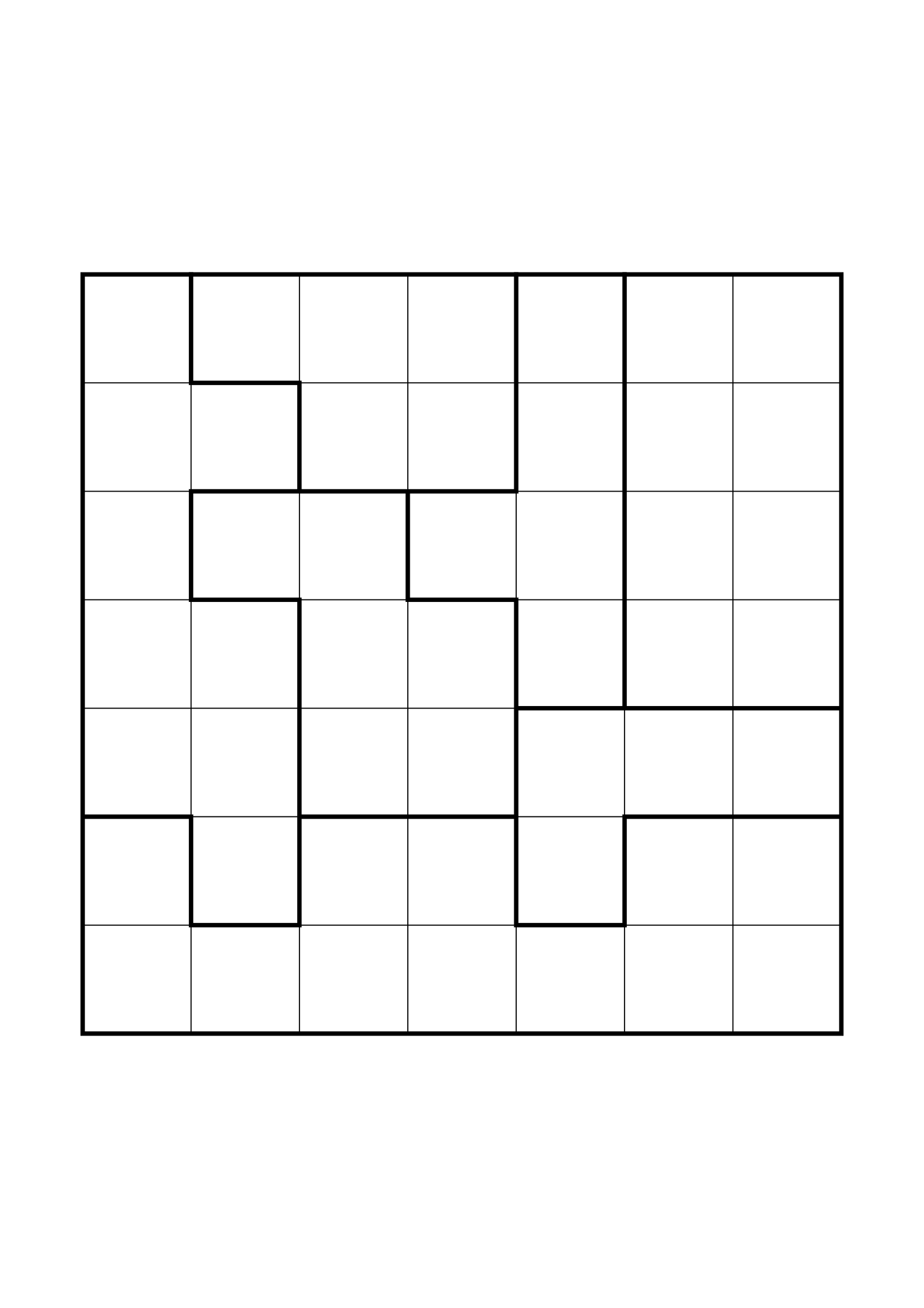 Hard 7x7 star battle, where a star sometimes has to be tried in your head, one large grid on the page. Level: Hard. Variant 4.