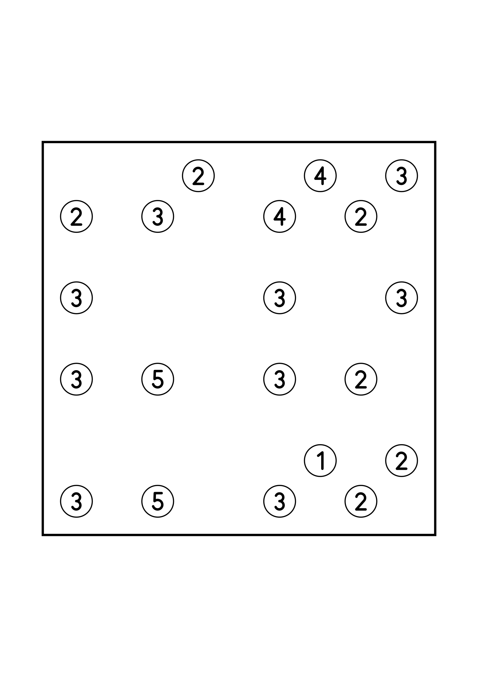 Hard 9x9 hashi, where a bridge sometimes has to be tried in your head, one puzzle on the page. Level: Hard. Variant 8.