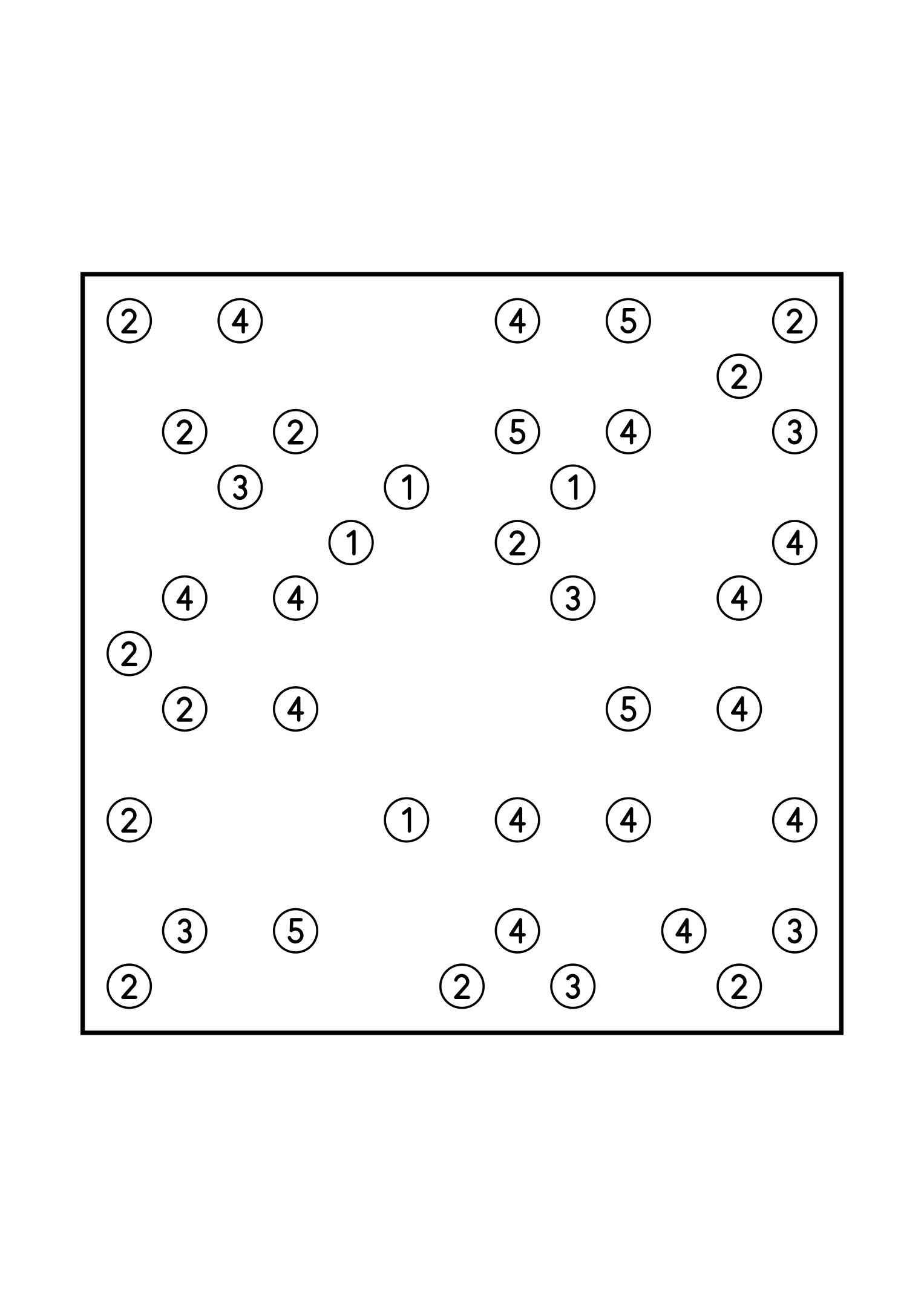 Medium 13x13 hashi, where no group of islands may close itself off, one puzzle on the page. Level: Medium. Variant 2.