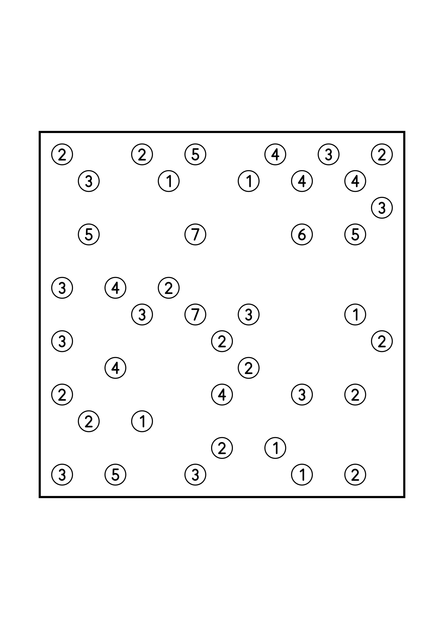 Medium 13x13 hashi, where no group of islands may close itself off, one puzzle on the page. Level: Medium. Variant 3.