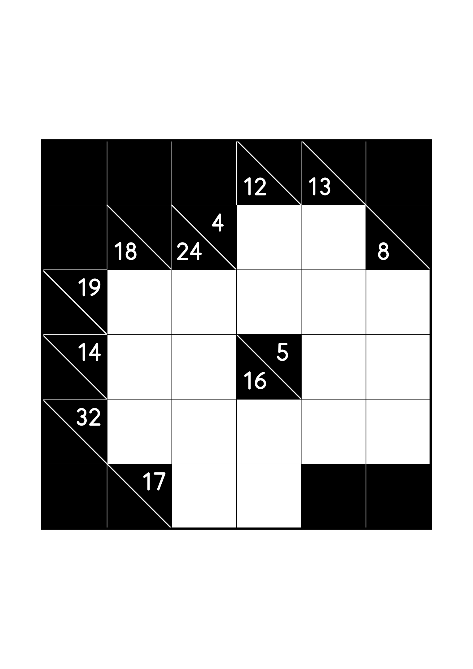 Medium 6x6 kakuro, where the digits of each combination must find their cells, one large grid on the page. Level: Medium. Variant 3.