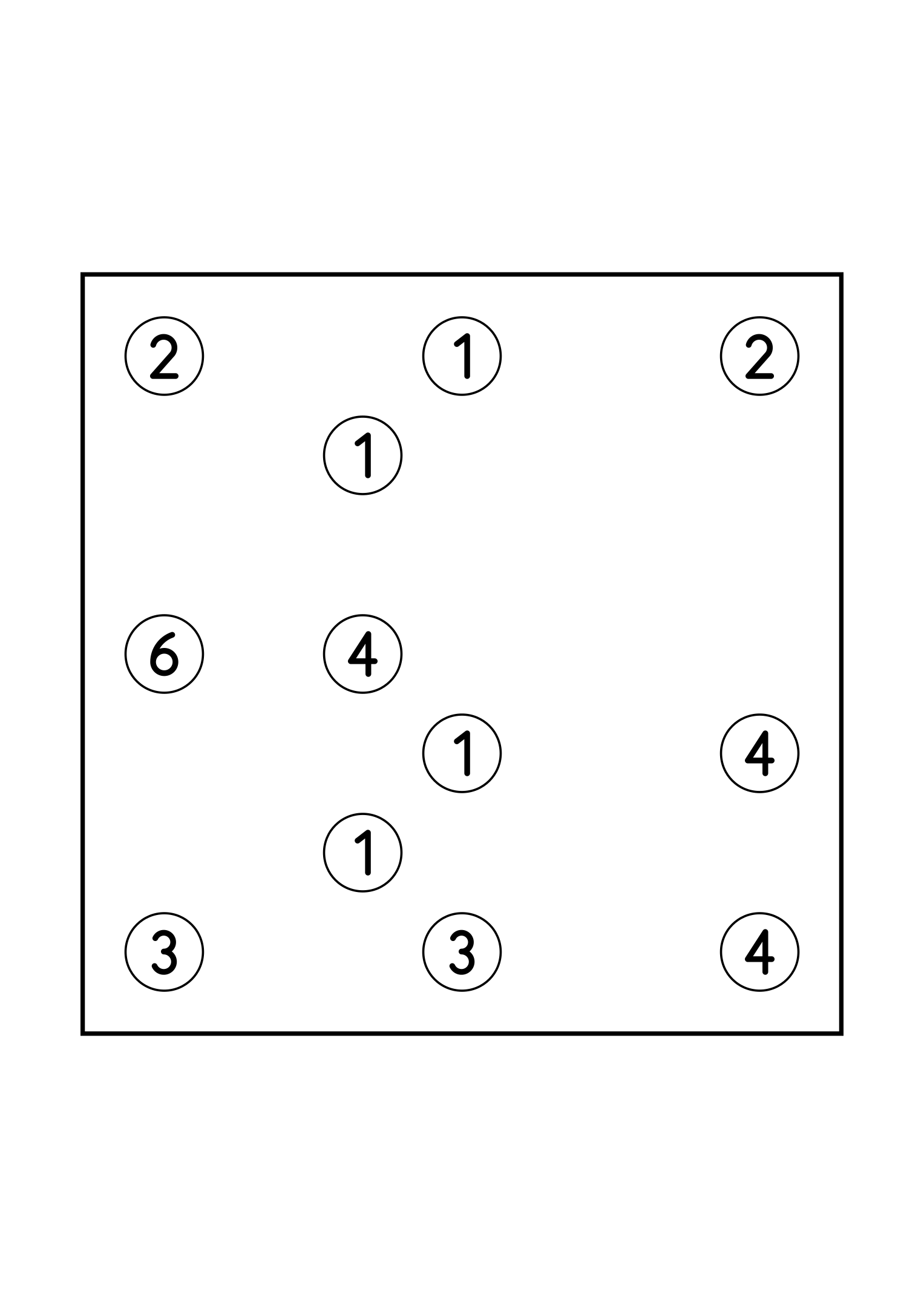 Medium 7x7 hashi, where no group of islands may close itself off, one puzzle on the page. Level: Medium. Variant 4.