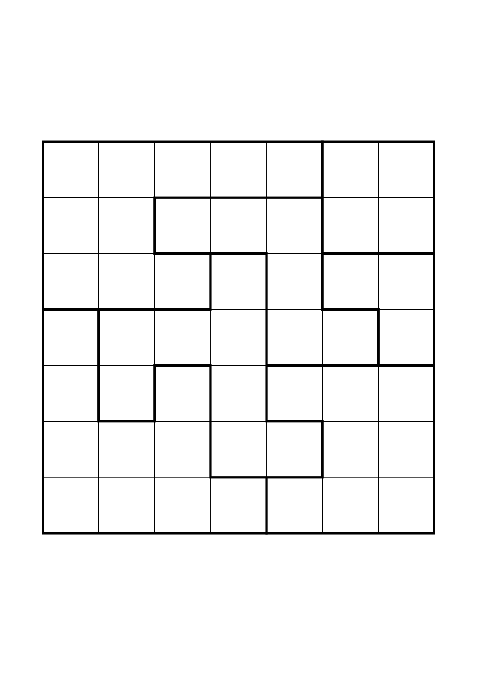 Medium 7x7 star battle, where two or three regions must be read together, one large grid on the page. Level: Medium. Variant 3.