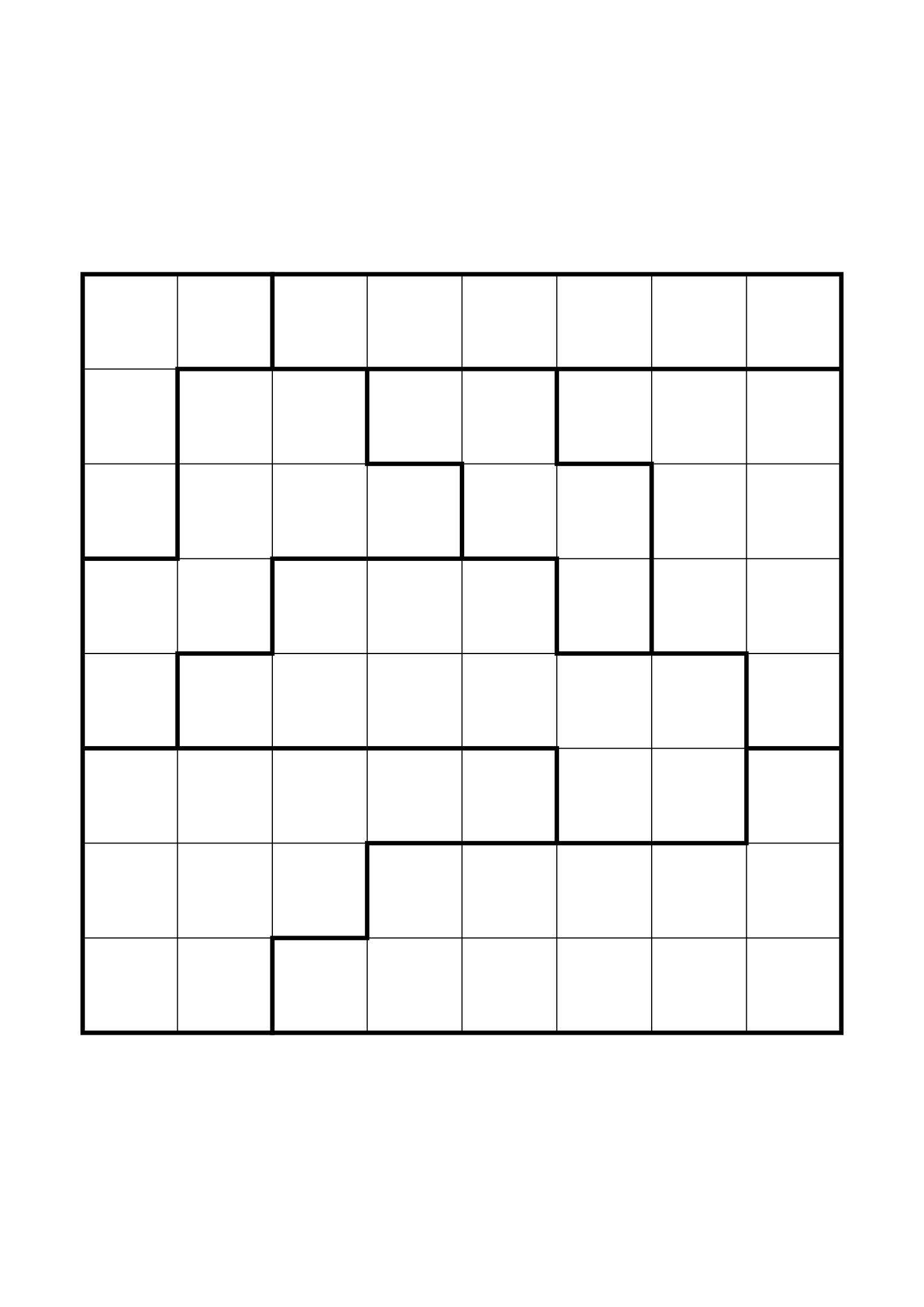 Medium 8x8 star battle, where two or three regions must be read together, one large grid on the page. Level: Medium. Variant 7.
