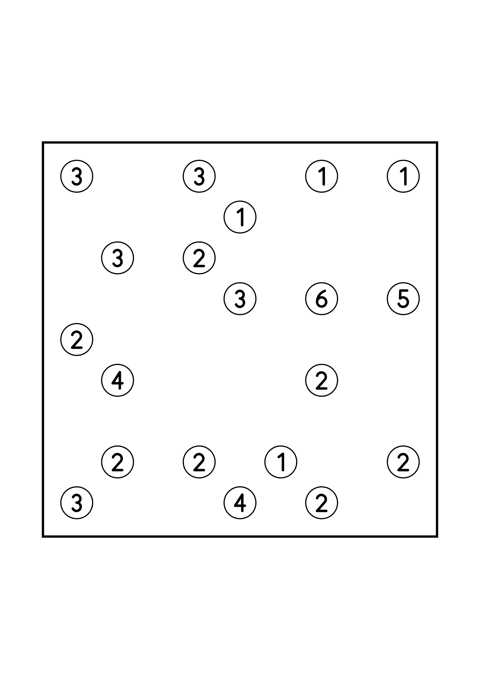 Medium 9x9 hashi, where no group of islands may close itself off, one puzzle on the page. Level: Medium. Variant 1.