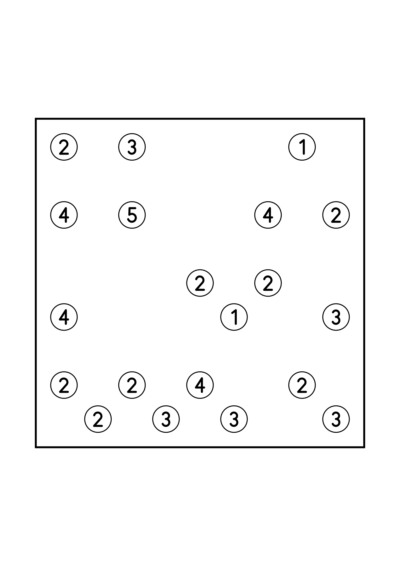 Medium 9x9 hashi, where no group of islands may close itself off, one puzzle on the page. Level: Medium. Variant 2.