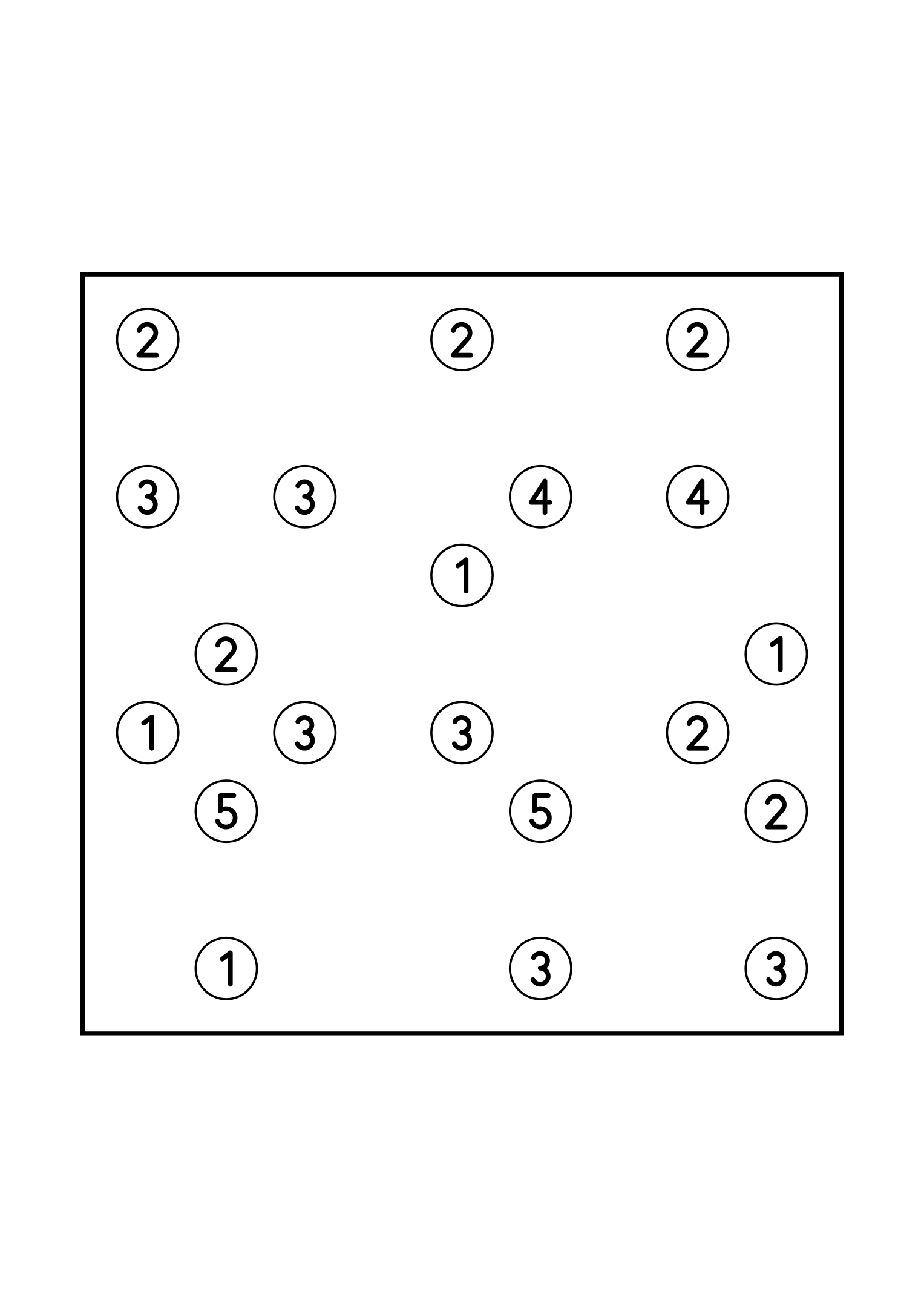 Medium 9x9 hashi, where no group of islands may close itself off, one puzzle on the page. Level: Medium. Variant 6.